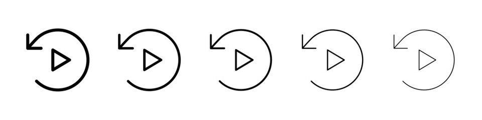 Replay icon Vector logo sign