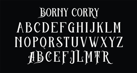 Borny Corry Luxury Serif Font is a handmade Modern Victorian handlettering, which is combining modern and classic typography with some awesome alternates.