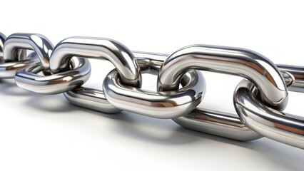 Obraz premium Metal Chain Links Closeup