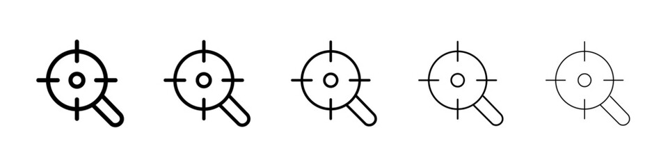 Obraz premium Search target icon Vector logo sign