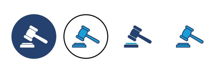 Gavel icon vector. judge gavel icon vector. law icon vector. auction hammer