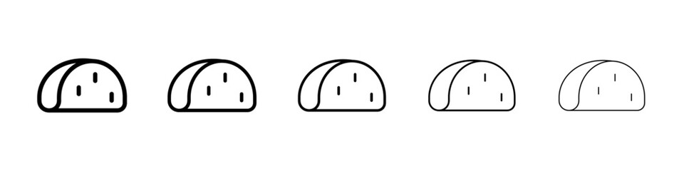 Taco icon Vector logo sign