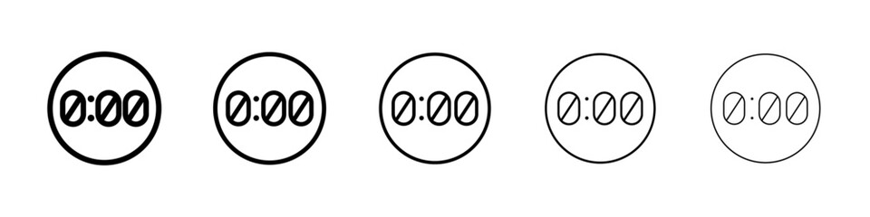 Timer icon Vector logo sign