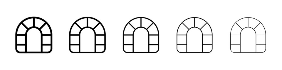 Obraz premium Tunnel icon Vector logo sign