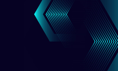 Abstract dark blue modern background with dynamic geometric overlapping hexagonal line shape.