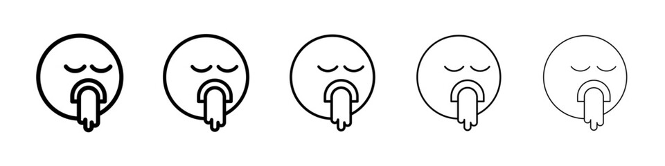 Vomiting icon Vector logo sign