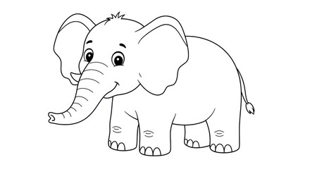 Obraz premium Coloring Page Simple Illustrations for Kids Books/Coloring Books.