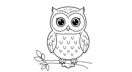 Fototapeta premium Coloring Page Simple Illustrations for Kids Books/Coloring Books.