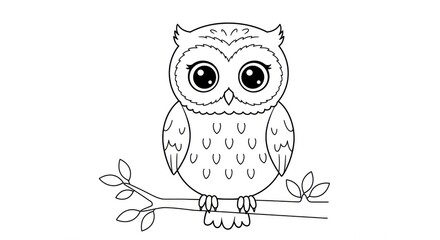 Fototapeta premium Coloring Page Simple Illustrations for Kids Books/Coloring Books.