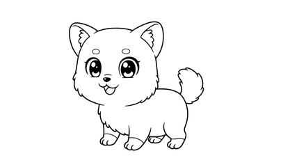 Fototapeta premium Coloring Page Simple Illustrations for Kids Books/Coloring Books.
