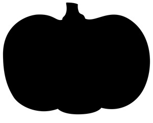 Pumpkin black silhouette vegetable - vector editable image for logo, pictogram or stencil. Pumpkin for icon or sign	