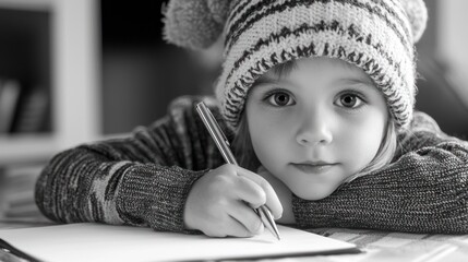 A Little Girl's Wintertime Scribbles