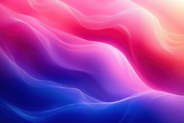 Obraz premium Abstract Wave Composition in Pink and Blue Hues with Smooth Transitions and Soft Lighting