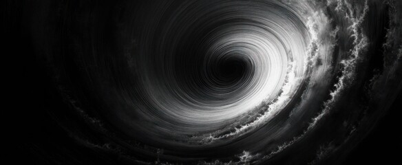 Monochrome Abstract Swirl Vortex Design Black Gray Noise Texture Background