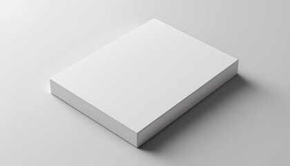 White rectangular box on a plain background