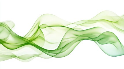 Abstract Green Wave Flow Design Elegant Swirling Motion Nature Inspired Background Image