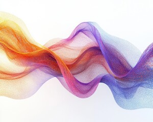 Dynamic waves of colorful dust particles frozen in motion abstract art digital creation studio environment close-up perspective