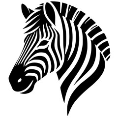 Zebra portrait silhouette © Breck
