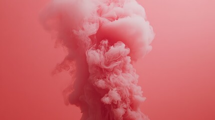 A beautiful wisp of smoke in soft white, drifting calmly against a muted gradient background.