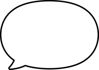 シンプルな吹き出しのベクターイラスト 白黒 モノクロ