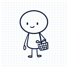 stick man sketch design illustration