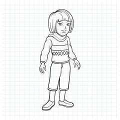 sketch of children design illustration