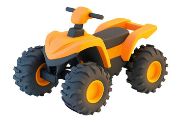 Naklejka premium Colorful Toy ATV Quad Bike Isolated on Transparent Background for Kids