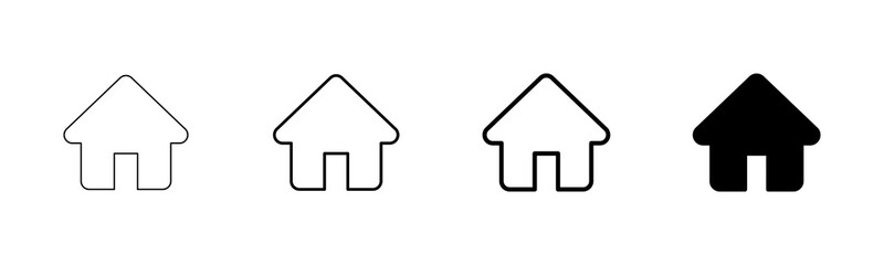Home icon vector isolated on white background. House vector icon. Address