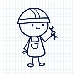 stick man sketch design illustration