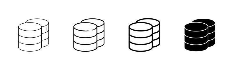 Database icon vector isolated on white background. database vector icon