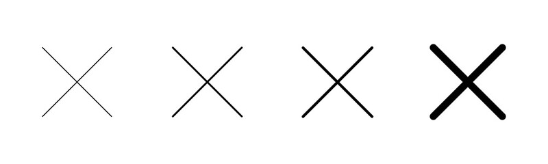 Close icon vector isolated on white background. Delete icon. remove, cancel, exit symbol