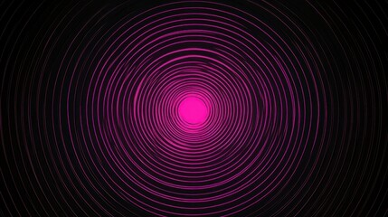 Abstract Pink and Black Concentric Circles Design Spiral Vortex Background Graphic Pattern