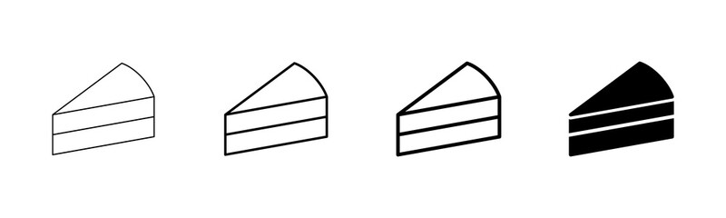 Cake icon vector isolated on white background. Cake vector. Birthday cake icon