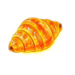 Croissant Illustration Icon Background