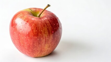 Red Apple on White Background