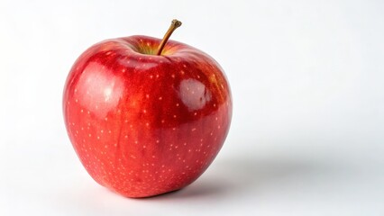 Red Apple on White Background