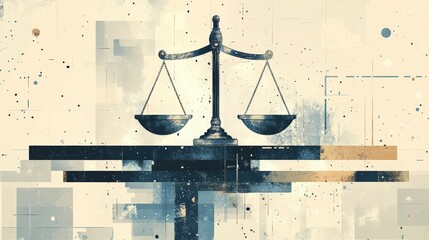 Artistic representation of justice and equality digital art conceptual environment abstract viewpoint