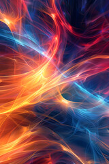 Vibrant Gradient Harmony: A Dynamic Abstract Depiction of Light and Color in Motion