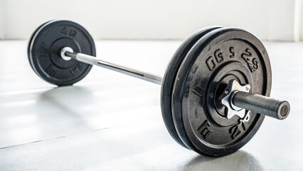 Loaded Weightlifting Barbell