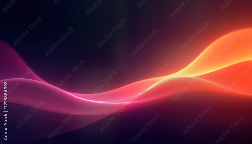 Poster abstract vibrant gradient wave design. fluid glowing colors. purple orange tones. modern dynamic des