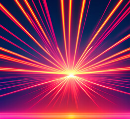Obraz premium Red bright strip of light background abstract colorful background, bright neon rays and glowing lines. Pink yellow blue creative wallpaper.generative ai