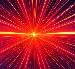 Obraz premium Red bright strip of light background abstract colorful background, bright neon rays and glowing lines. Pink yellow blue creative wallpaper.generative ai