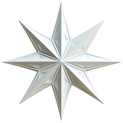 Obraz premium White star spikes overlay isolated on white background, decorative element isolated on white background 