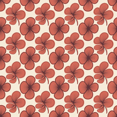 Geometric Floral Pattern with Symmetrical Arrangements