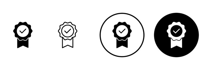 Approved icon vector. Certified Medal Icon