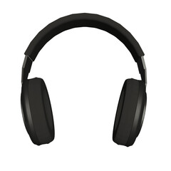 シンプルなブラックのヘッドフォン