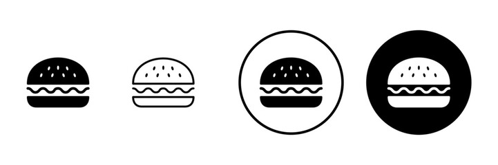 Burger icon vector. burger sign and symbol. hamburger