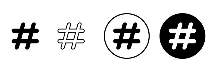 Hashtag icon vector. hashtag sign and symbol