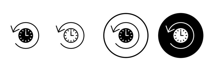 History icon vector. recent event history sign and symbol