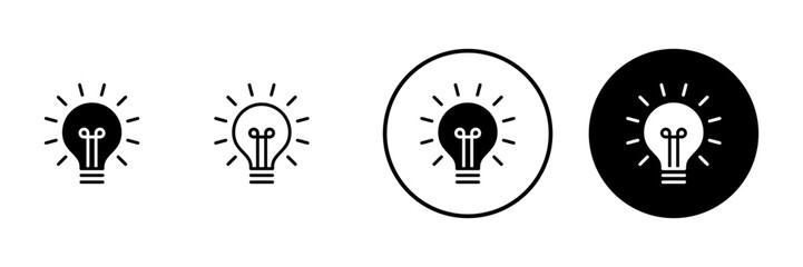 Lamp icon vector. Light bulb sign and symbol. idea symbol.